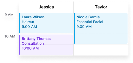 DaySpark team calendar scheduling view